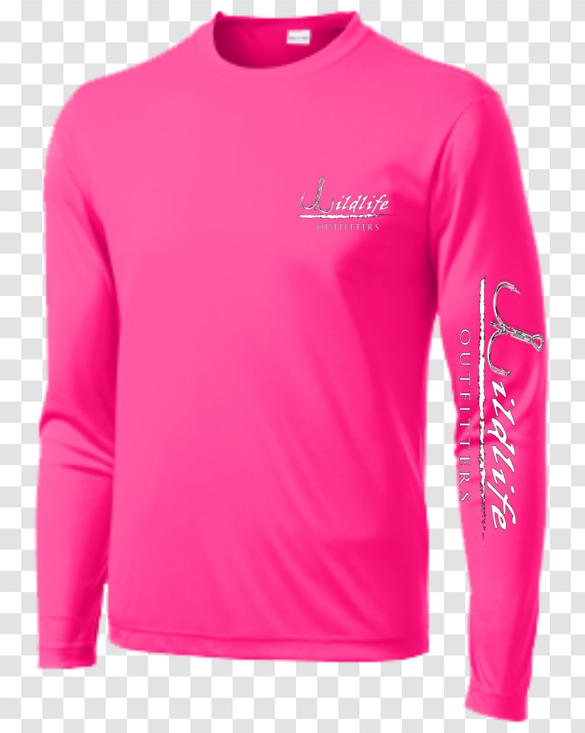 Long-sleeved T-shirt Hoodie - Sleeve - Pink Shirt Transparent PNG