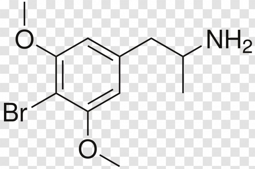 2C-B Molecule Mescaline Psychedelic Drug - Symmetry - Dimethoxyamphetamine Transparent PNG
