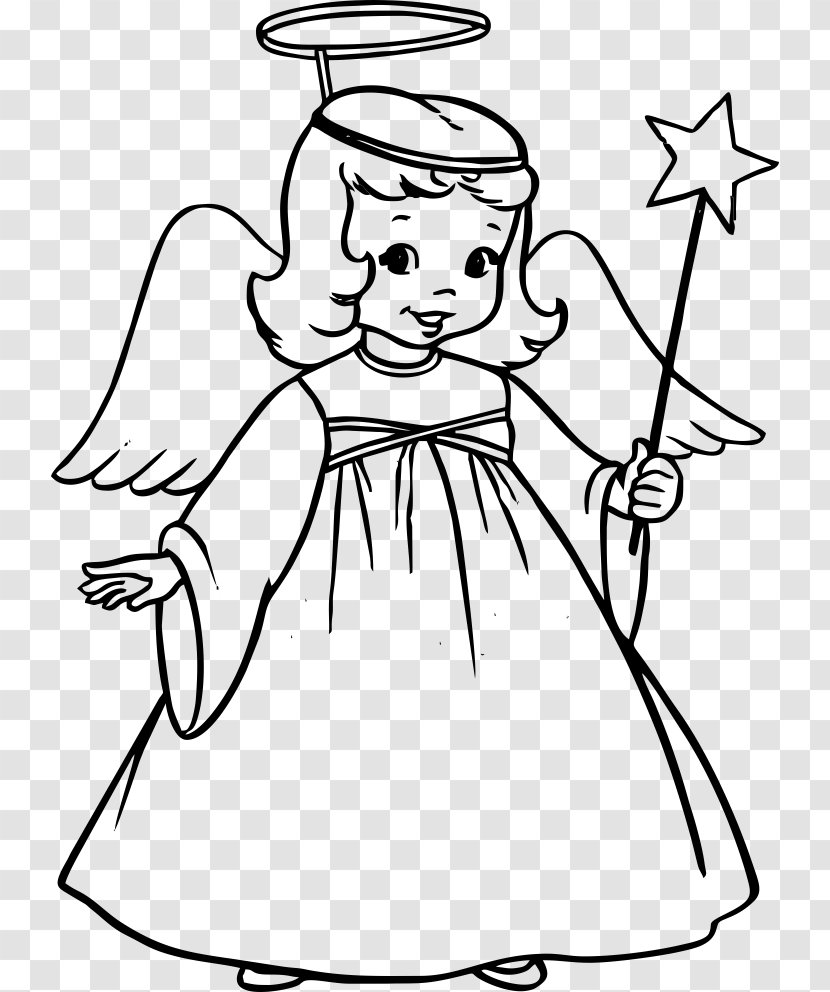 Coloring Book Guardian Angel Gabriel Child - Heart Transparent PNG