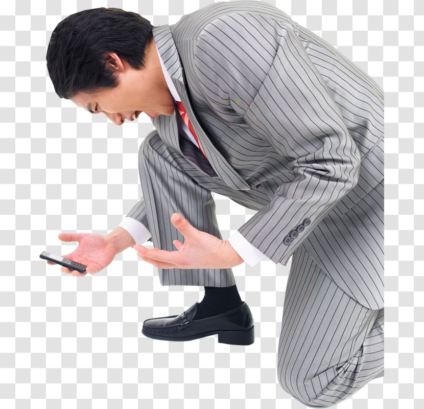 Mobile Phone Kneeling Squatting Position - Photography - To See The Transparent PNG
