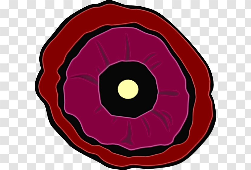 Red Pink Circle Eye Magenta - Wet Ink - Plant Petal Transparent PNG