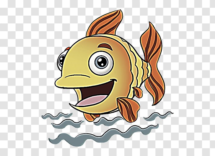 Cartoon Fish Goldfish Butterflyfish Transparent PNG