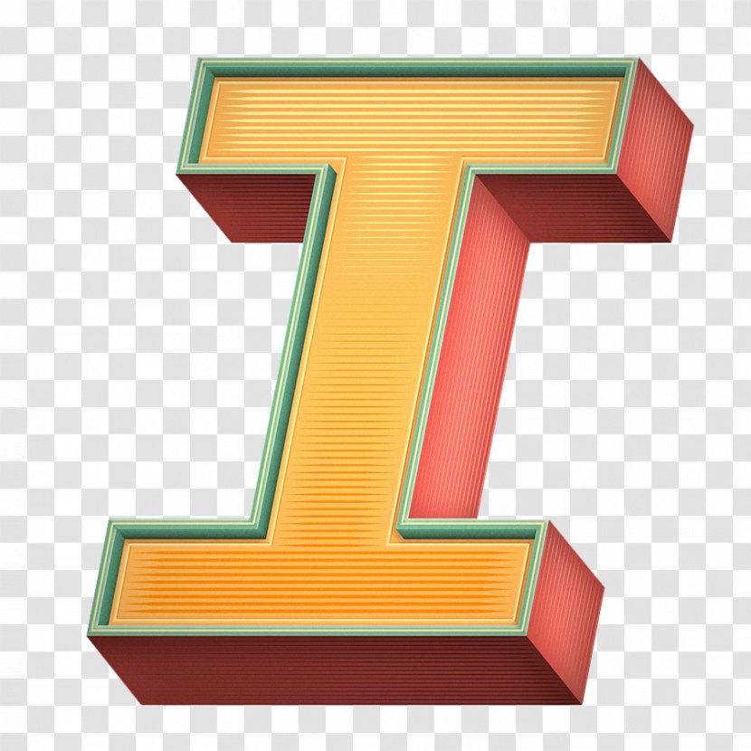 Angle - Symbol - Three-dimensional Letters I Element Transparent PNG