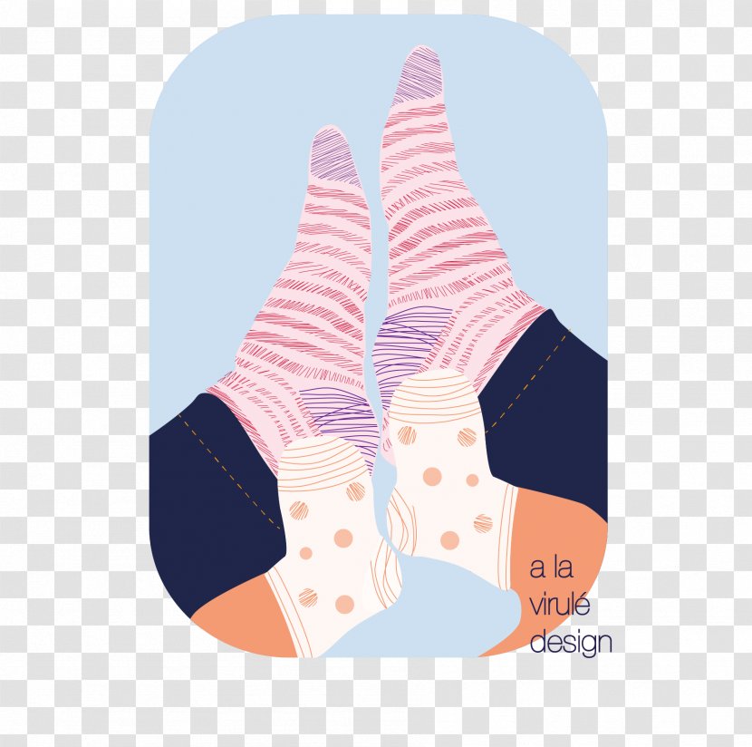 Thumb Sock Pink M Glove - Foot Print Transparent PNG