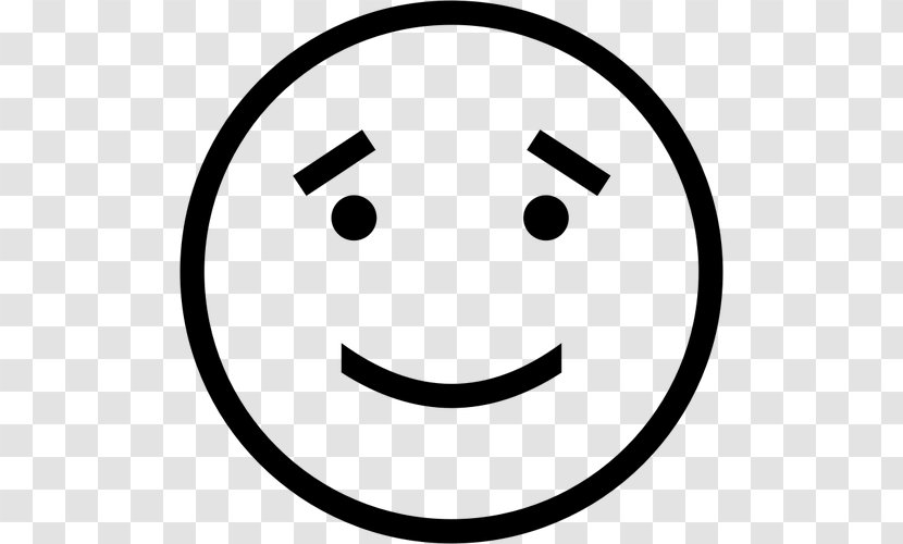 Smiley Sadness Emoticon Clip Art - Black And White Transparent PNG
