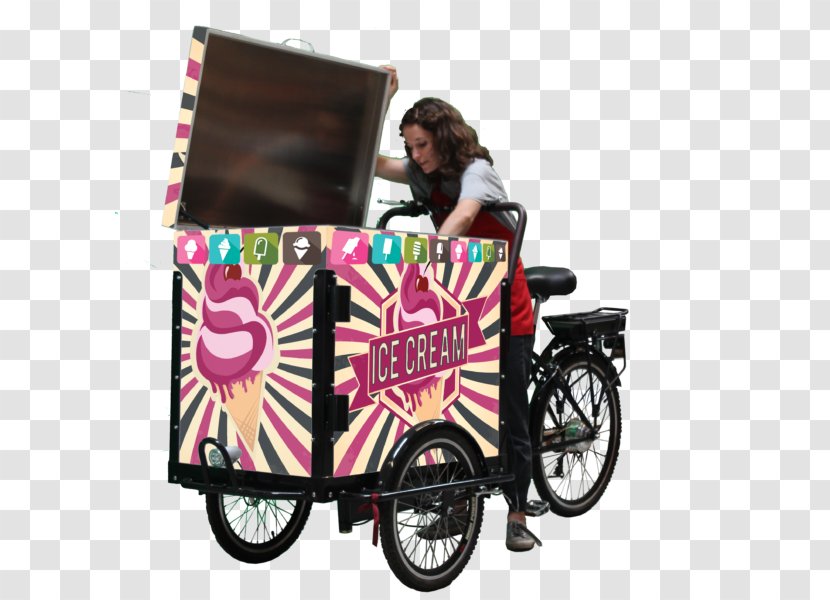 Bicycle Trailers Ice Cream Cart Tricycle - Abike Electric Transparent PNG