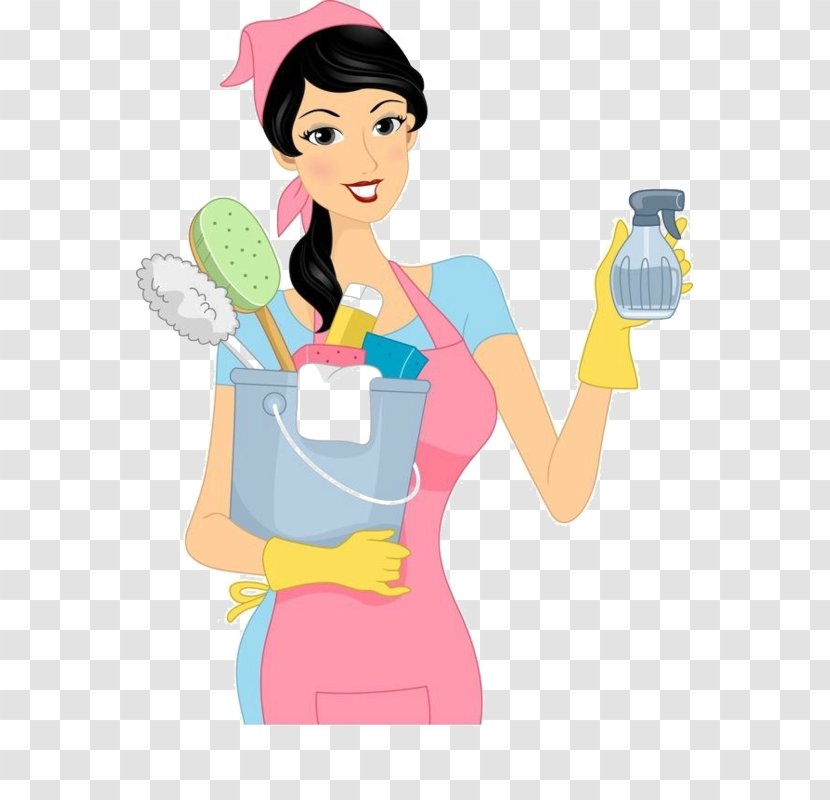 Cartoon Housekeeper Clip Art Charwoman Cleanliness Transparent PNG