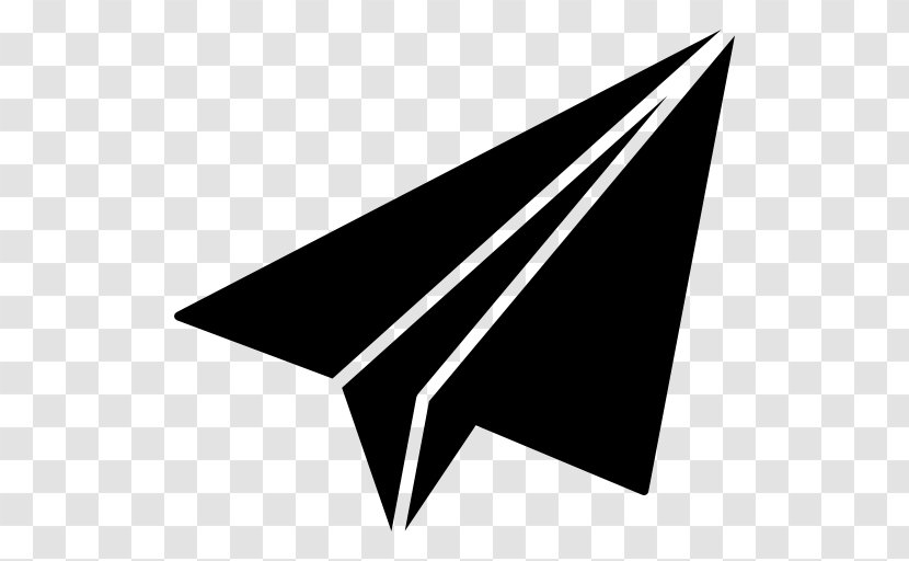 Airplane Paper Plane - Monochrome Transparent PNG