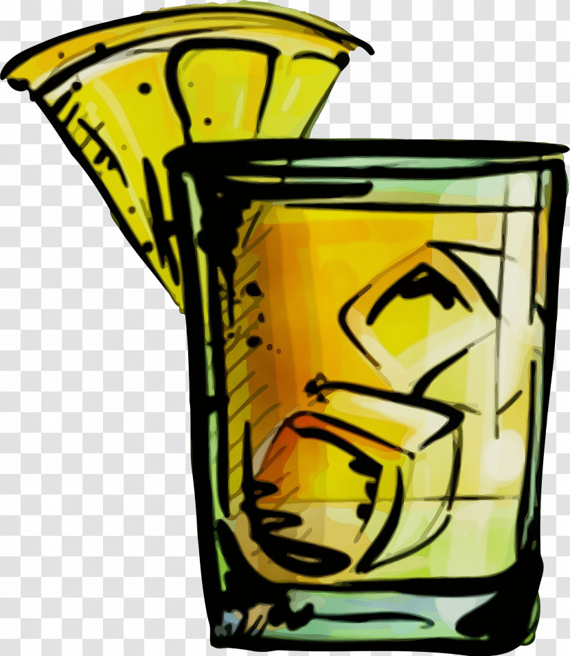 Pint Glass Yellow Font Line Pint Transparent PNG