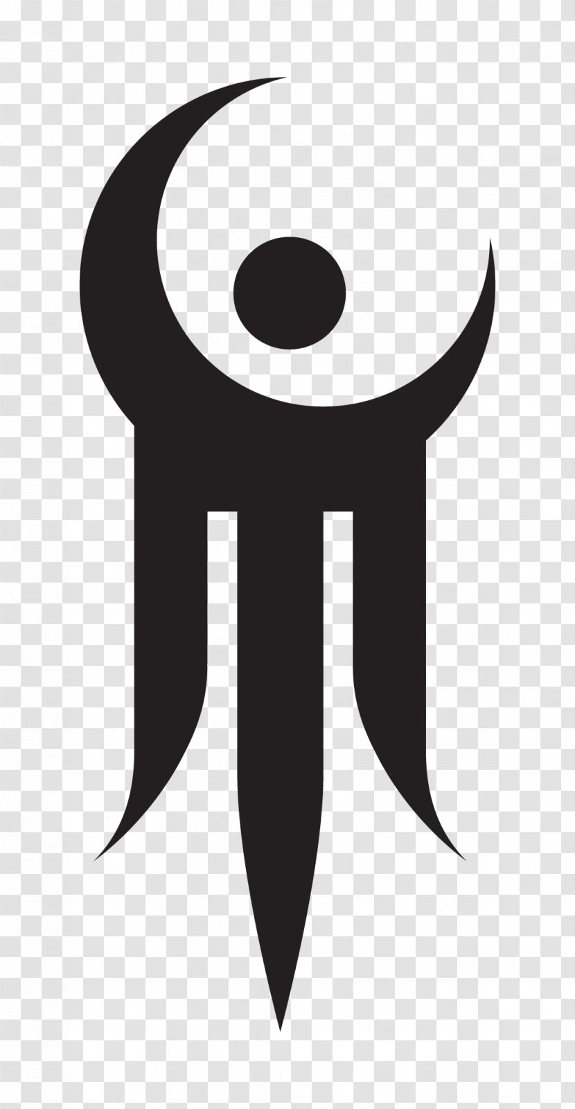 Moonspell Logo Symbol Drawing - Monochrome - Symbolic Vector Transparent PNG