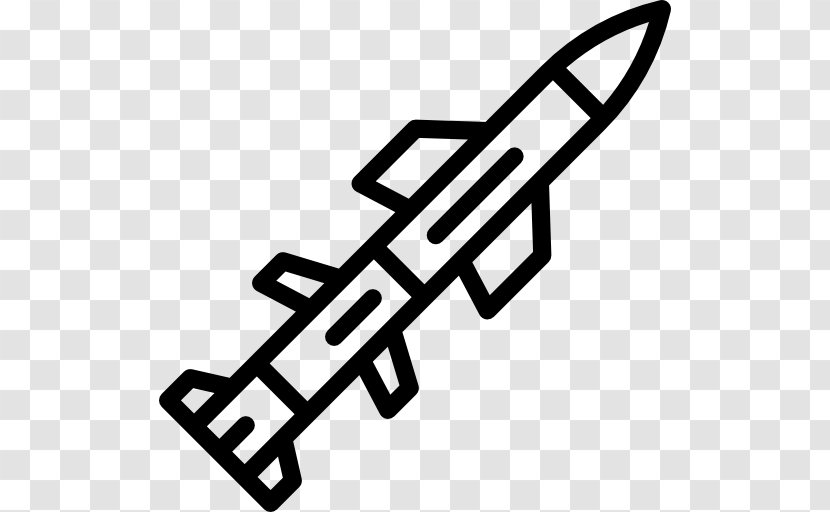 Rocket - Launch - Black And White Transparent PNG