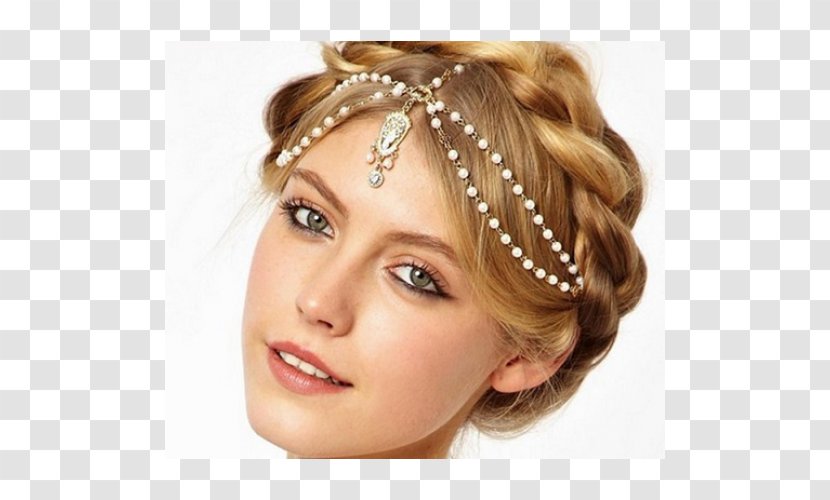Headpiece Hair Jewellery Kundan Headgear - Gold Transparent PNG