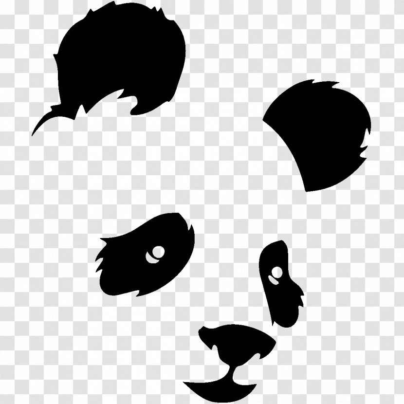 Giant Panda Wall Decal Bear Sticker - Jungle Stencil Transparent PNG