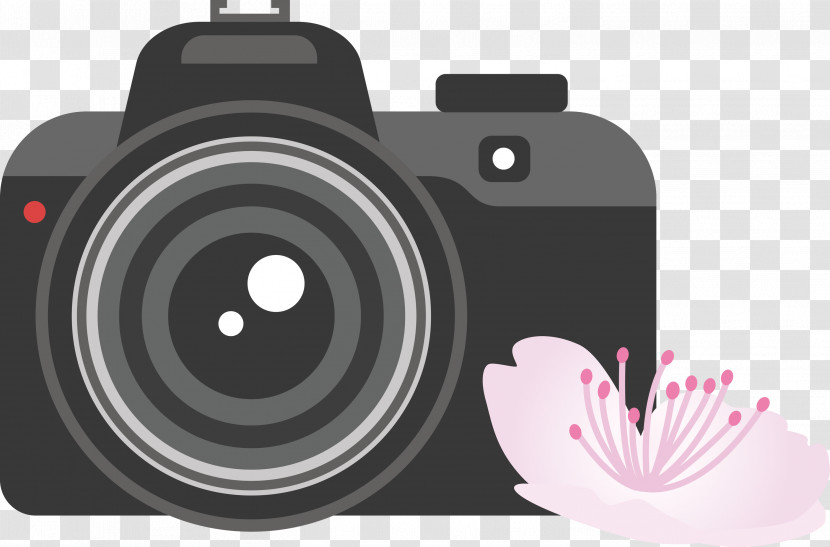 Camera Flower Transparent PNG