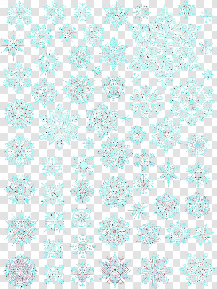 Snowflake Cartoon - Wrapping Paper - Aqua Transparent PNG