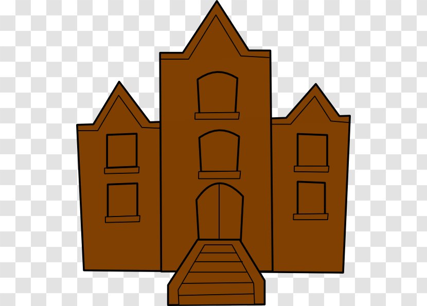 Campus College Free Content Clip Art - Facade - Brown House Cliparts Transparent PNG