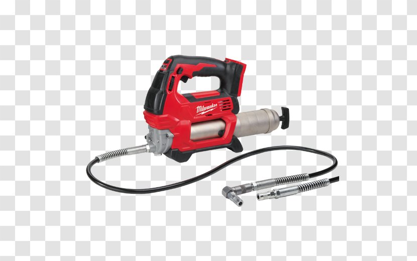 Milwaukee M18 GG-0 Cordless Grease Gun 18 Volt Bare Unit Elec Kit 2-speed 2646-21CT M18GG-0 2 Speed Tool - Workshop - Drill Power Screwdriver Transparent PNG