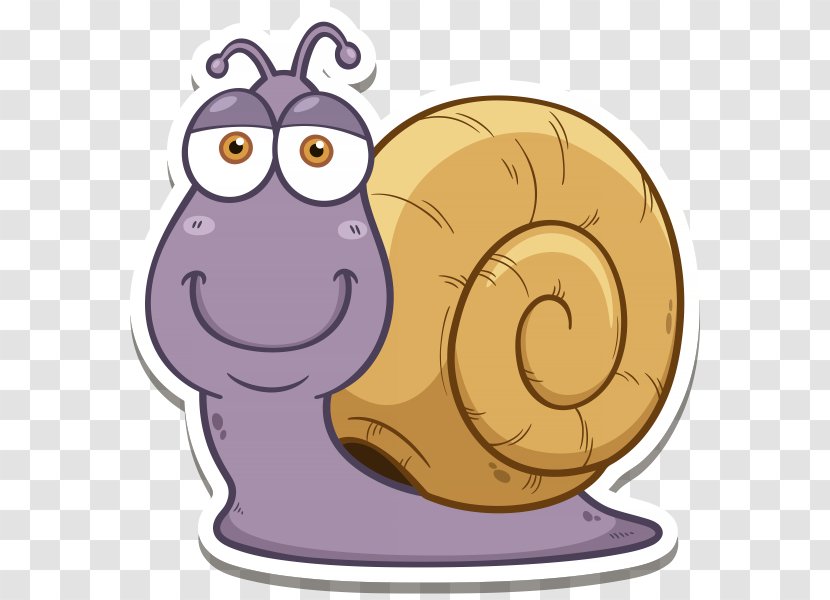 Snail Cartoon Drawing Royalty-free - Purple Transparent PNG