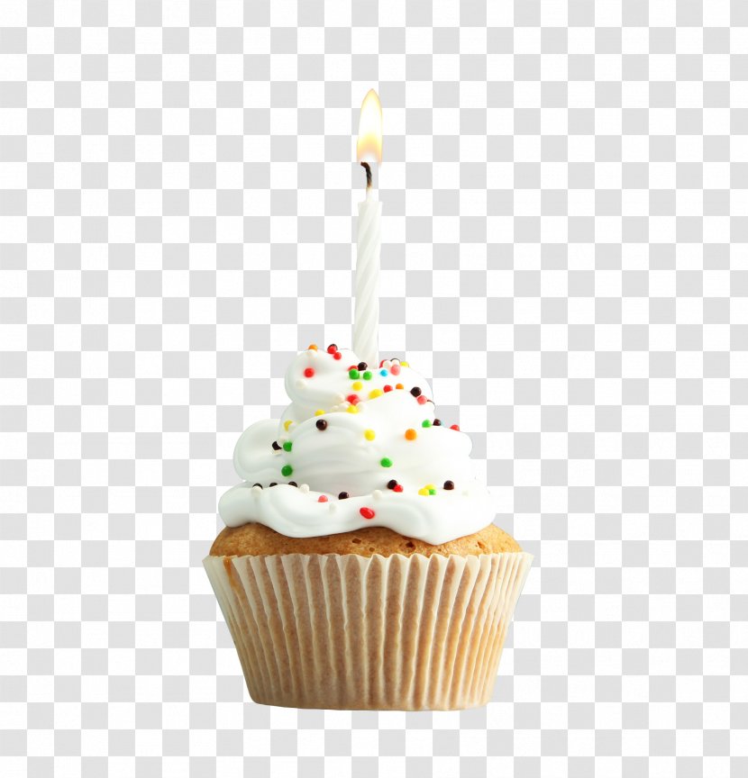 Cupcake Muffin Tart Torte Birthday Cake - With Candles Transparent PNG