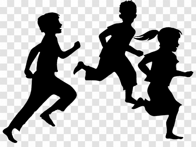 Child Silhouette Running Clip Art - Physical Exercise - Jogging Transparent PNG