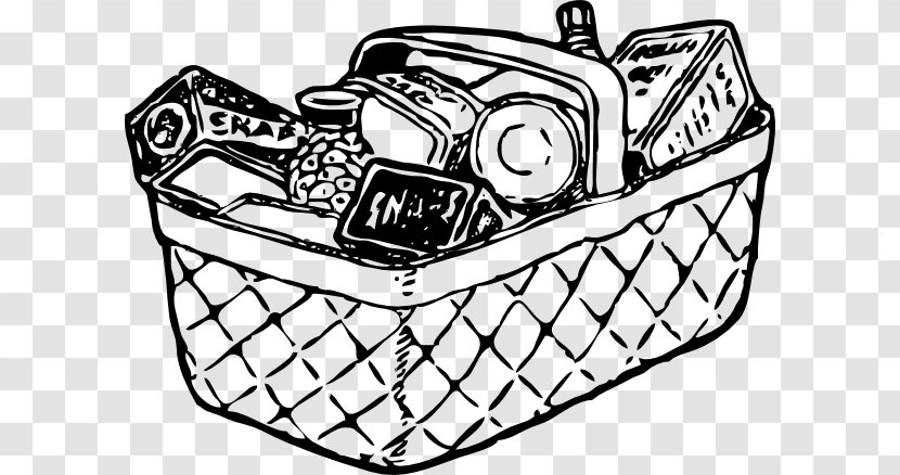 Picnic Baskets Drawing Clip Art - Automotive Design - Foods Transparent PNG