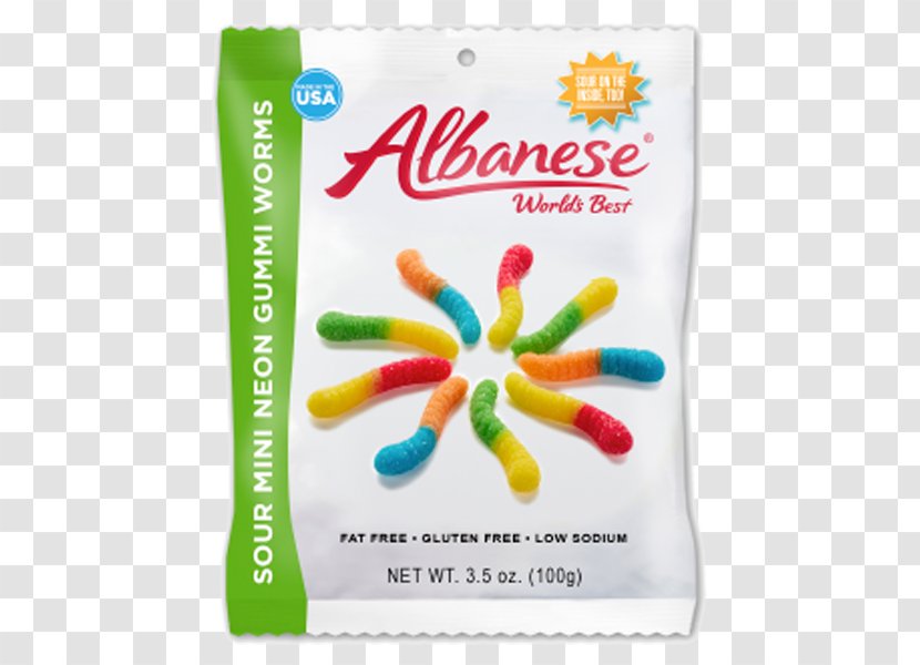 Gummi Candy Gummy Bear Sour Gelatin Dessert Albanese - Worms Transparent PNG