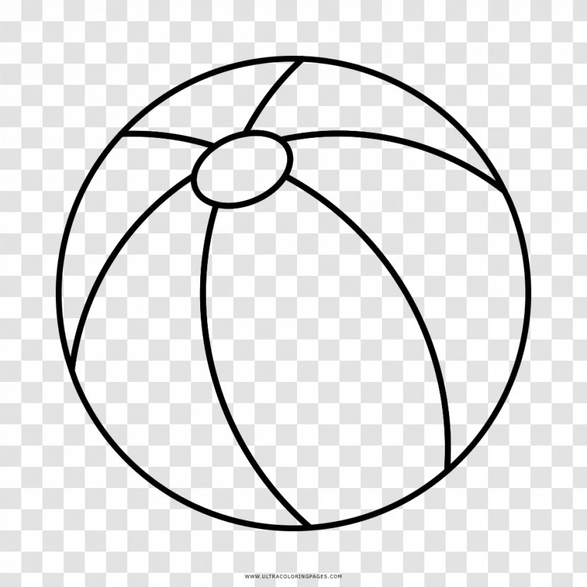 Beach Ball Drawing Black And White - Point - Playa Transparent PNG