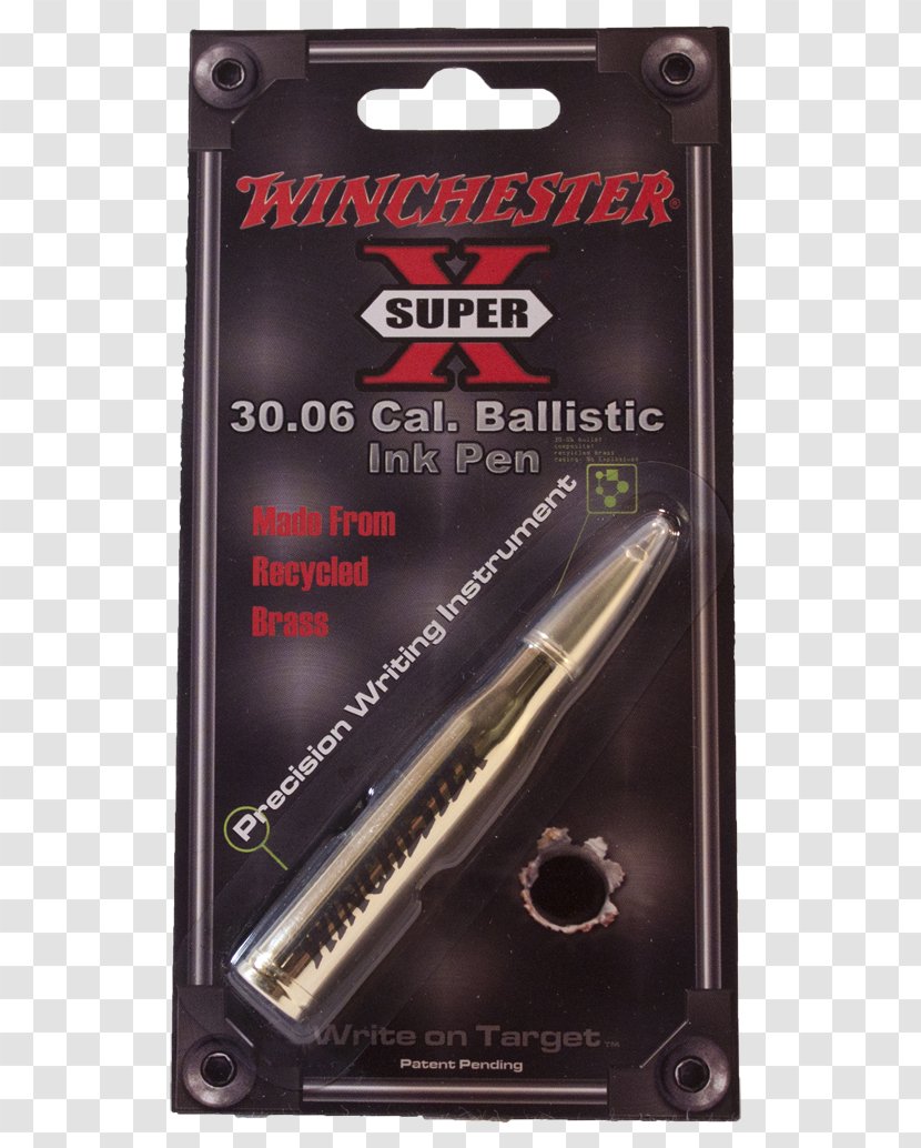.30-06 Springfield Firearm Ballpoint Pen Pens Winchester Repeating Arms Company - Brass - Ammunition Transparent PNG