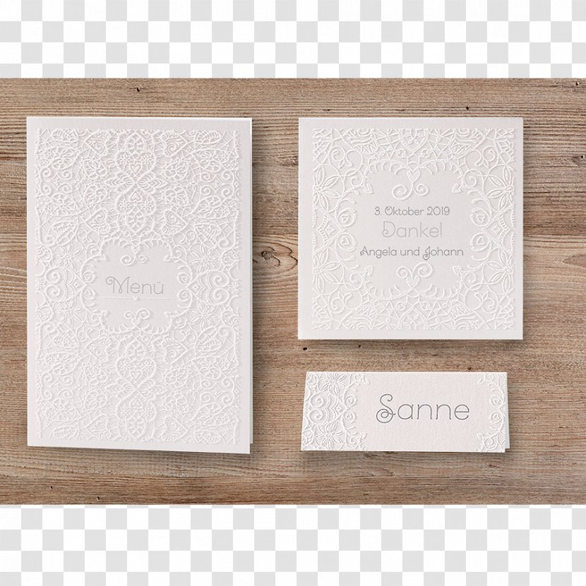 In Memoriam Card Paper Marriage Save The Date Lace Transparent PNG