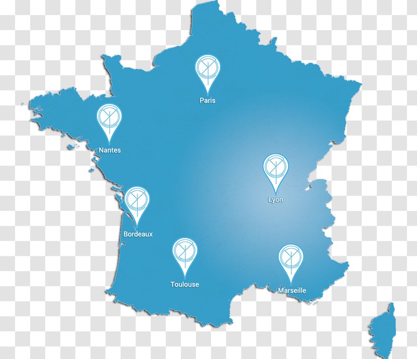 Paris Blank Map Regions Of France - Cloud Transparent PNG