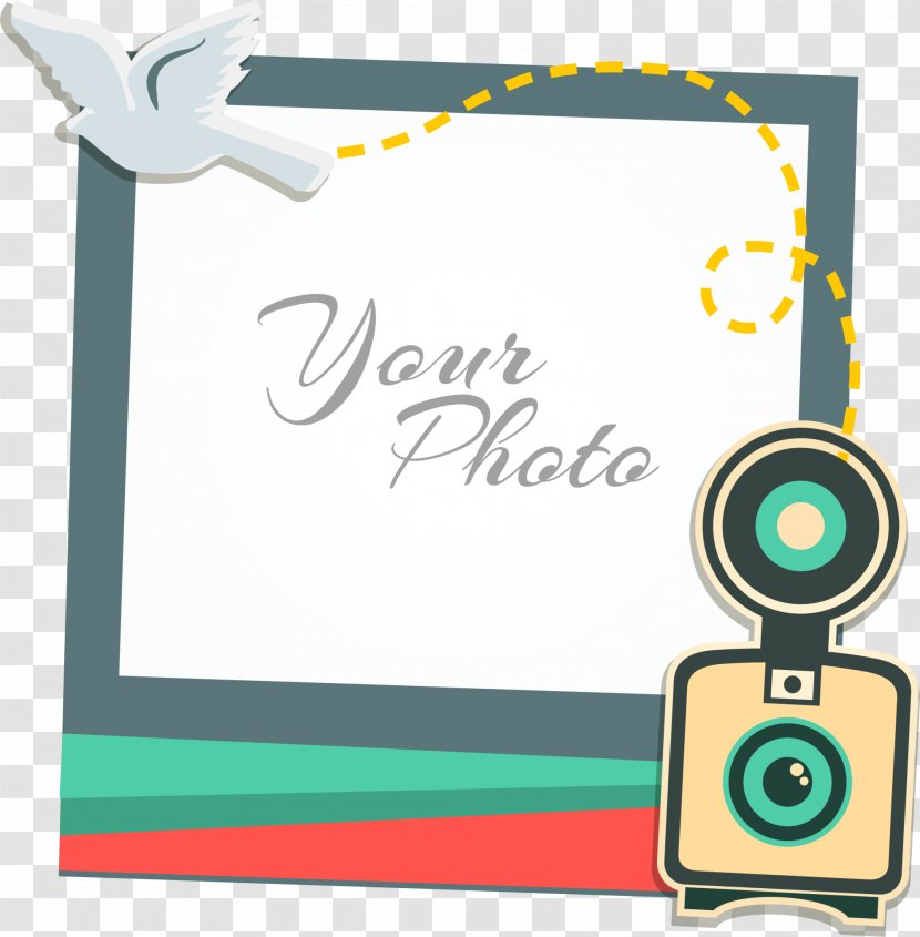 Picture Frame Collage Illustration - Decorative Arts - Colorful Camera Greeting Card Transparent PNG