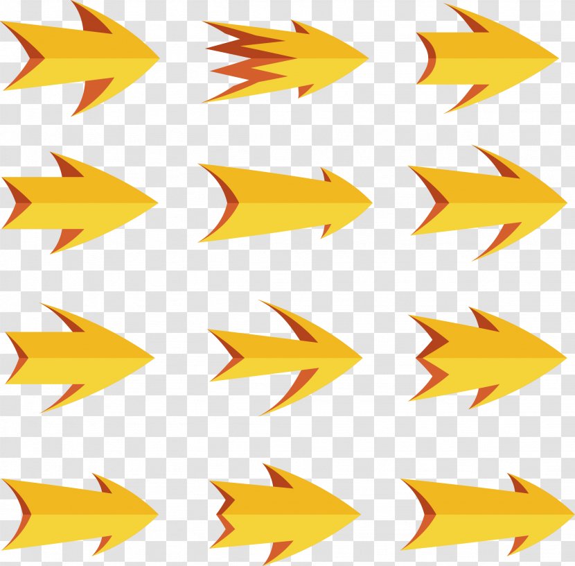 Arrow - Art Paper - Yellow Right Group Transparent PNG