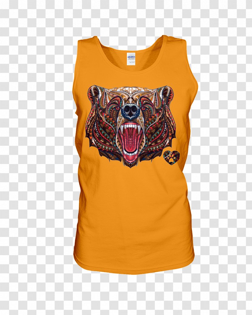 T-shirt Hoodie Gilets Sleeveless Shirt Top - Outerwear - Orange Heart Transparent PNG