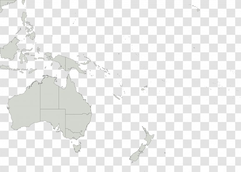 Oceania Blank Map World Mapa Polityczna - Area - Information Transparent PNG