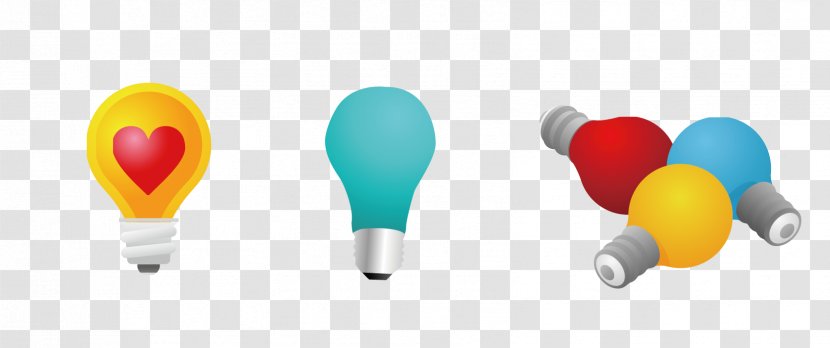 Incandescent Light Bulb Lamp - Balloon - Color Hand-painted Transparent PNG