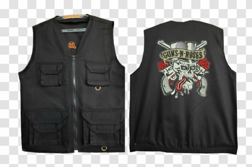 Gilets Waistcoat Embroidery Jacket Guns N' Roses - Green Transparent PNG