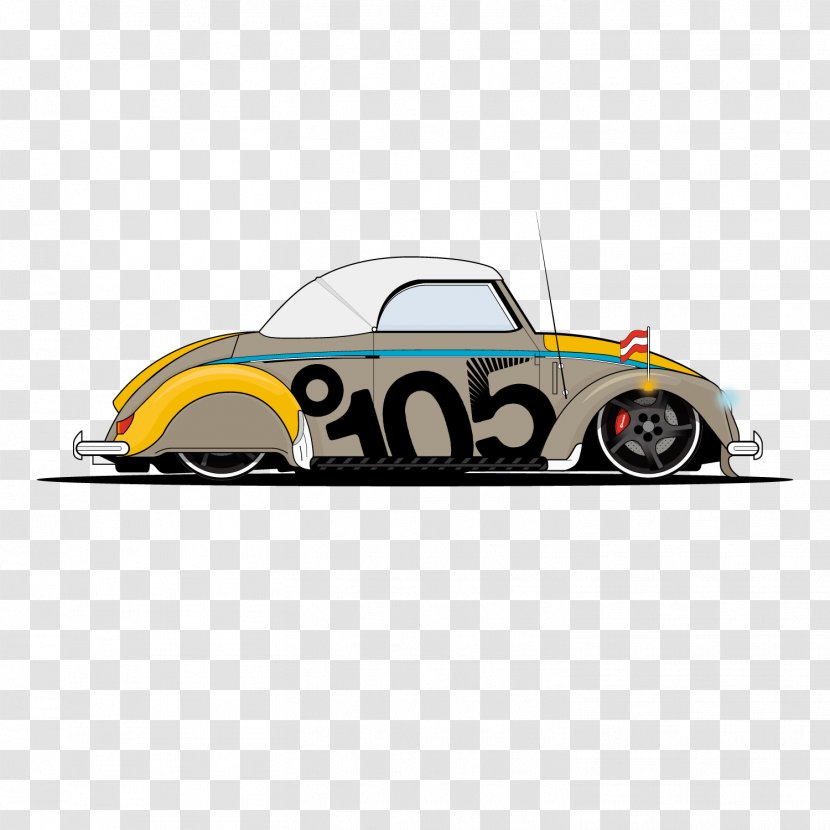 Car Volkswagen Beetle Euclidean Vector - Vintage Transparent PNG