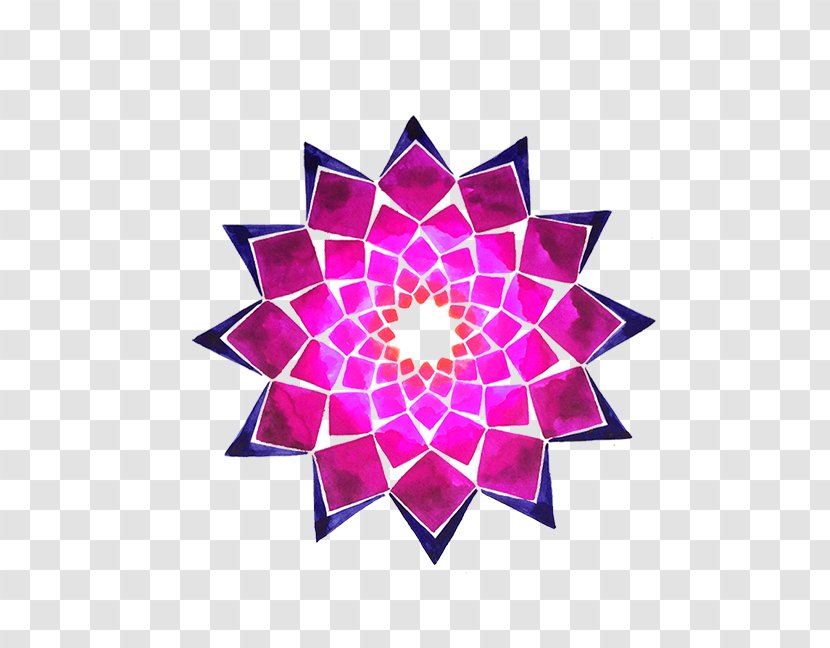 Petal Flower Symmetry - Logo - Violet Transparent PNG