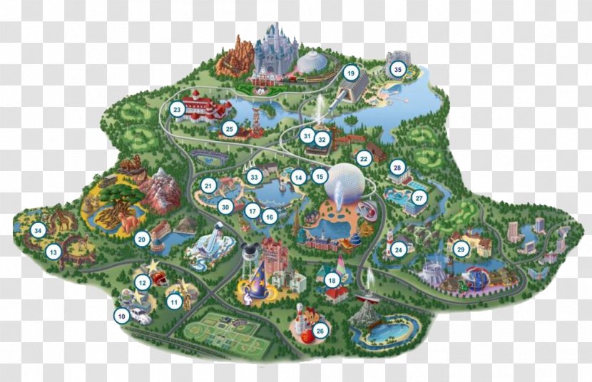 Magic Kingdom Disney's Animal Disney Springs Epcot Map - Tree Transparent PNG