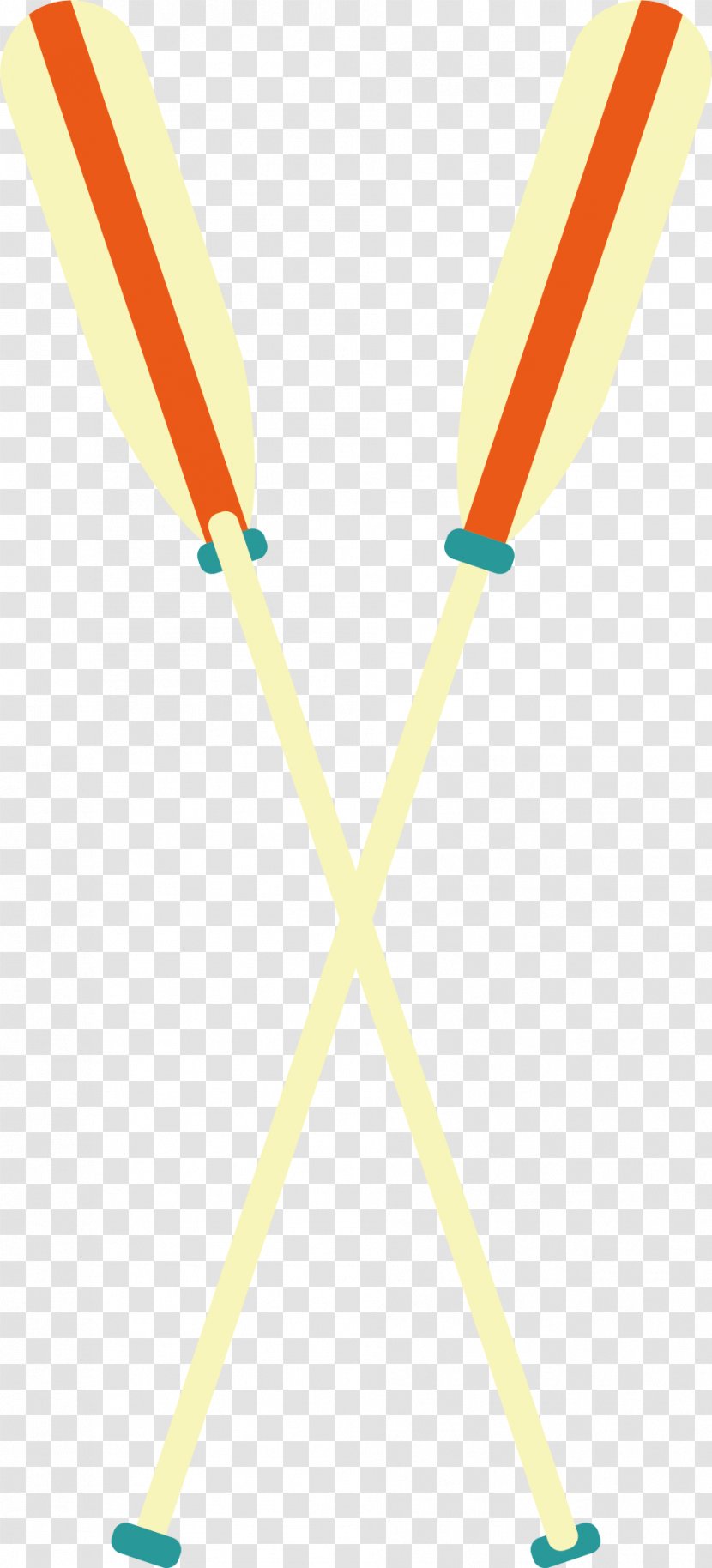 Rowing Oar - Vector Hand-painted Oars Transparent PNG