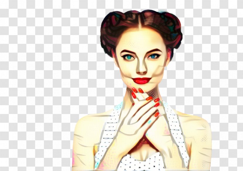 Pin-up Girl Woman Retro Style Manicure Vintage - Art - Animation Transparent PNG