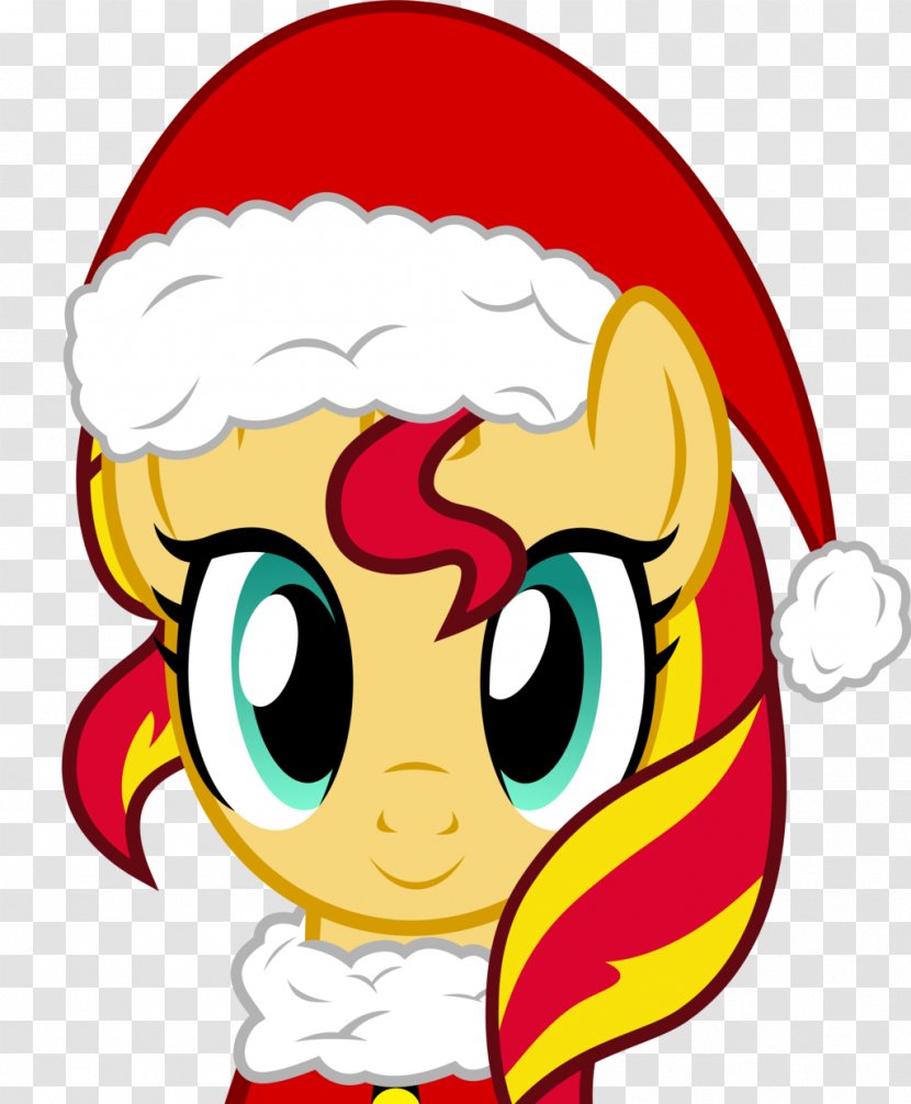 Sunset Shimmer Pony Santa Claus Christmas Suit - My Little Equestria Girls Transparent PNG