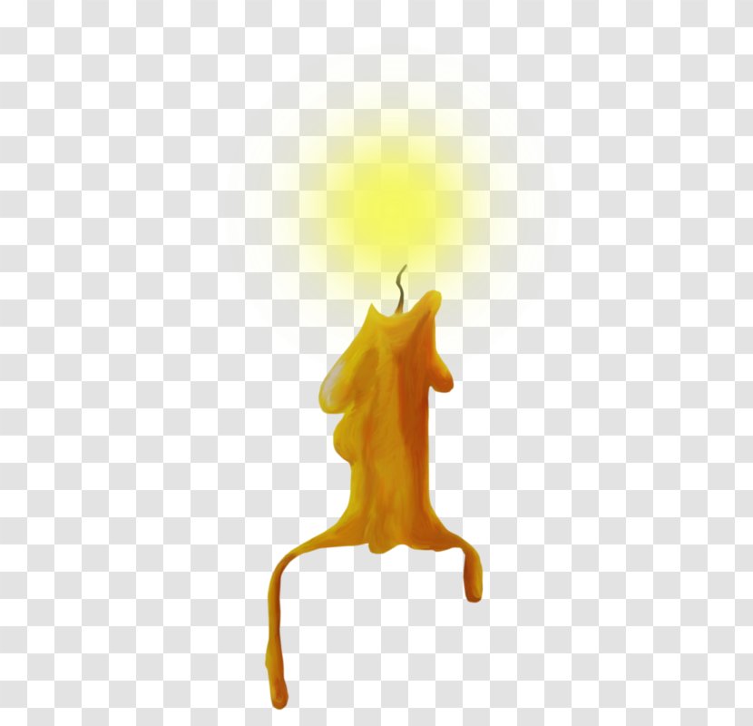 Light Illustration - Candle - Painted Yellow Transparent PNG