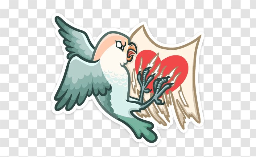 Lovebird Sticker VKontakte Telegram Clip Art - Cartoon - Bird Transparent PNG