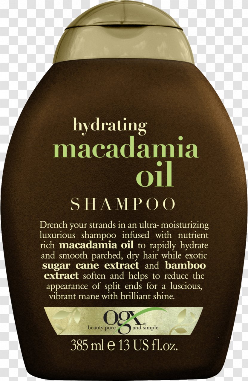 OGX Hydrating Macadamia Oil Shampoo Hair Conditioner Anti-Breakage Keratin Care - Moisturizer Transparent PNG