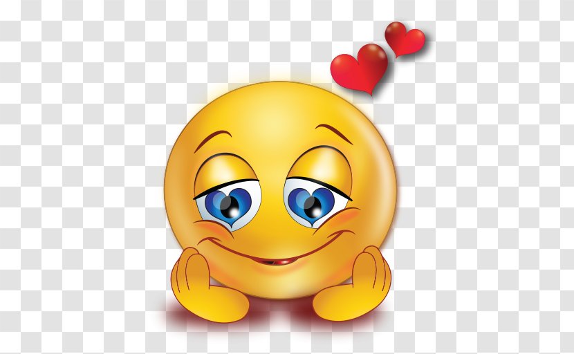 Smiley Hearts Emoji - Emoticon Transparent PNG