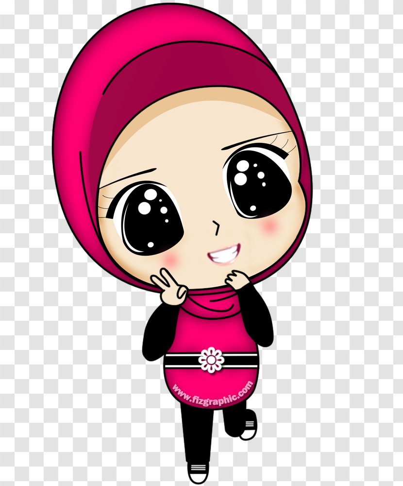 Muslim Cartoon Islam Hijab Cheek Transparent Png