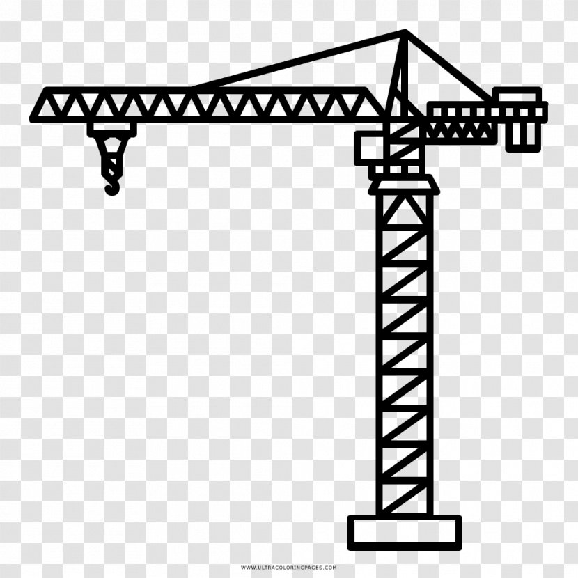 Coloring Book Drawing Architectural Engineering Crane - Color Transparent PNG