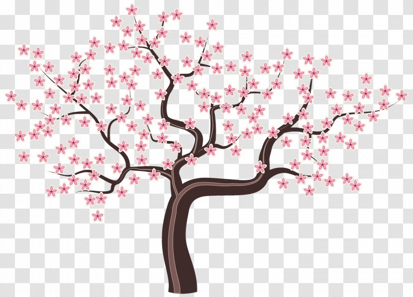 Clip Art Flower Tree Openclipart - Woody Plant - Document Transparent PNG