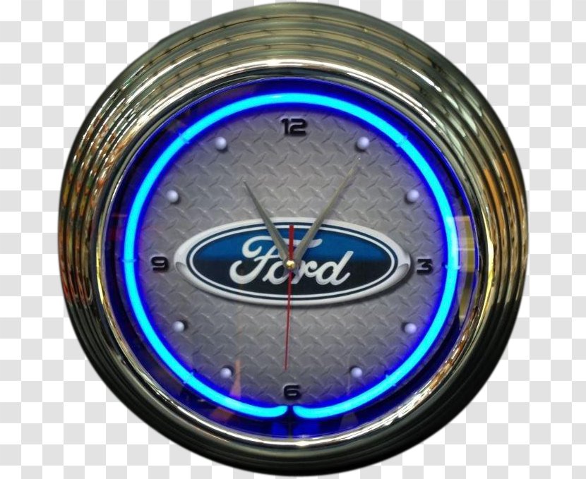 Ford Mustang Neon Sign Clock Lighting - Hardware Transparent PNG